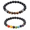 Set 2 Bratari Tiger Eye+ Chakra din pietre semipretioase DarGen