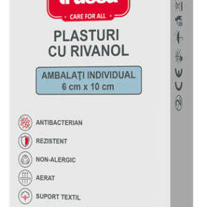 Trussa Plasturi cu rivanol 6x10cm, 20 bucati
