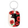 Breloc – Chat et coquelicots | Derriere la porte