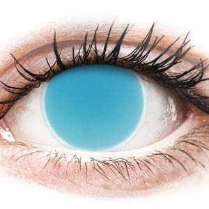Lentile de contact colorate ColourVUE Crazy Glow Electric Blue – fără dioptrie (2 lentile)