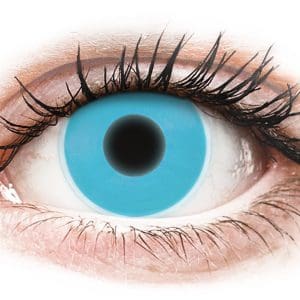 Lentile de contact colorate ColourVUE Crazy Glow Blue – fără dioptrie (2 lentile)