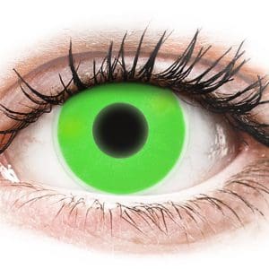 Lentile de contact colorate ColourVUE Crazy Glow Green – fără dioptrie (2 lentile)