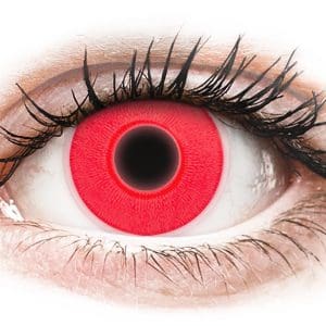 Lentile de contact colorate ColourVUE Crazy Glow Red – fără dioptrie (2 lentile)