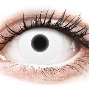 Lentile de contact colorate ColourVUE Crazy Glow White – fără dioptrie (2 lentile)