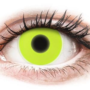 Lentile de contact colorate ColourVUE Crazy Glow Yellow – fără dioptrie (2 lentile)