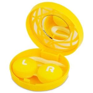 Accesorii Casetă cu oglindă- cu ornament, galbenă