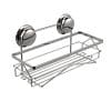 Etajera inox pentru baie sau bucatarie, cu ventuze HeavyLock performante