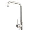 Baterie bucatarie inox teava 90, Crom