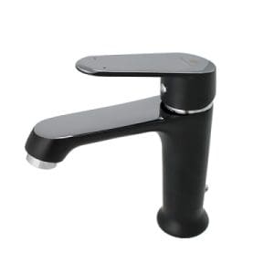 Baterie lavoar pipa scurta Neagra