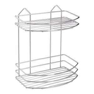Etajera baie , cromata , Tekno-Tel , doua nivele , dimensiune 24x15x30cm