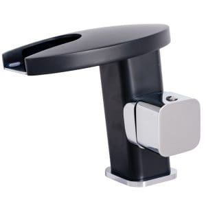 Baterie Lavoar Tip Cascada, Negru Mat
