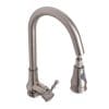 Baterie bucatarie ,tip lebada ,para de dus extracatabila , inox satinat