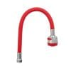 Pipa baterie lebada flexibila, perlator cu 2 functii,rosu