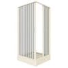 Cabina de dus patrata Italbox Luna Lux, usi armonice, PVC, fara cadita de dus, 90x90x185 cm, Alb