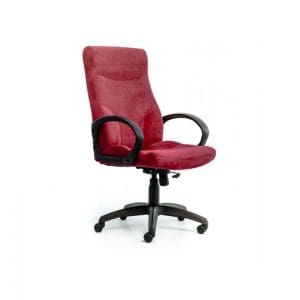 Scaun de birou STILO, cu brate, rotativ, ajustabil, bordo, 52x52x109 119 cm