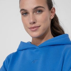 Bluză de molton cu glugă fără fermoar pentru femei