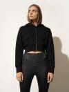 Hanorac de molton crop-top din bumbac organic pentru femei 4F x AL