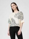Tricou crop-top din bumbac organic pentru femei