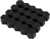 Set 20 capace prezoane 17″ NEGRE din Silicon pentru jante