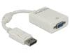 Adaptor DisplayPort la VGA 15 pini T-M alb, Delock 61766