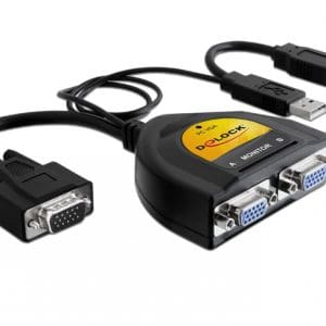 Multiplicator portabil VGA 2 porturi 450Mhz, Delock 61968
