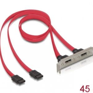 Bracket 2x SATA intern la 2x eSATA extern, Delock 65116