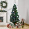 HomCom brad de Craciun, brad cu lumini cu 21 becuri LED, 150cm, decoratiuni de craciun | AOSOM RO