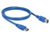 Cablu USB 3.0 tip A la tip B 1m T-T Bleu, Delock 82580