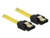 Cablu SATA III 6 Gb/s drept cu fixare 20cm, Delock 82808