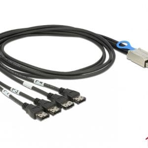 Cablu Mini SAS SFF-8088 la 4 x eSATA 1m, Delock 83064