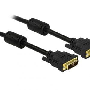 Cablu DVI-I Dual Link 24+5pini ecranat 5m, Delock 83113
