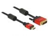 Cablu HDMI la DVI-D Single Link 18+1pini T-T Premium 3m, Delock 84343