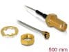 Conector pentru montarea antenei WLAN SMA jack bulkhead la MHF I plug 1.13 50cm, Delock 88418