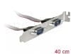 Bracket serial DB9 1:1, 2 porturi, Delock 89268