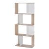 Biblioteca Design Modern 4 rafturi Lemn Natural si Alb, 60x24x148cm HOMCOM | Aosom RO