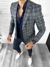 Sacou barbati in carouri slim fit B1487 83-3 E