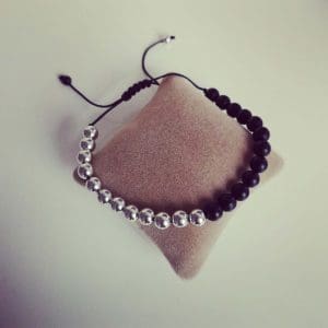 Bratara Argint 925 rodiat &Onix