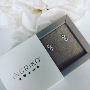 Cercei Banuti inimi, Argint 925 rodiat