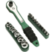 Cheie 8 piese tip clichet maner VERDE (10 biti si 6 tubulare 1/4 ) multifunctionala