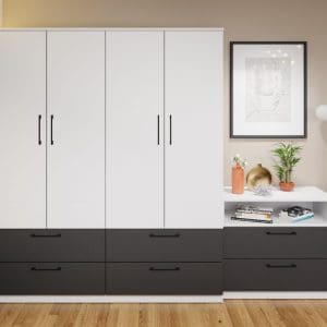 Dulap Benjamin Gri / Alb – C164/01