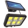 Lampa solara FL100 COB, Senzor lumina, Incarcare la soare, 1200mAh, Telecomanda, Cablu 5m