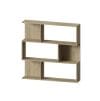 Biblioteca Twino, Lemn Natural, 115 x 22 x 115 cm
