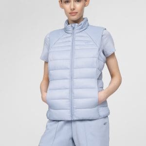 Vesta matlasată din puf fără glugă pentru femei