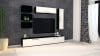 Living Haga V14, Alb Lucios/Negru, MDF, L 240 cm