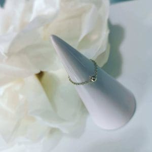 Inel lant biluta aur galben 14K