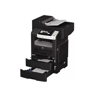 Multifunctionala LaserJet Monocrom, A4, Konica Minolta Bizhub 4050, 100.000 Pagini/luna, Duplex, Scanner, USB, Network, Toner inclus, Sertar depozitare cu roti, Pagini Printate 200K – 500K