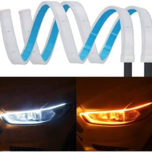 Set 2 Benzi Matrix 30CM LED flexibile pentru faruri-alb si galben