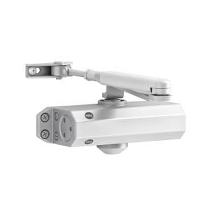 Amortizor cu brat pentru usa Yale 3500 30-3500-0001-50-11, clasa de putere 4, 80 kg, rezisenta la foc, alb