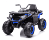ATV electric copii Kinderauto SuperOffroad 4×4, 140W 12V, recomandat 3-9 ani, RC, culoare albastra