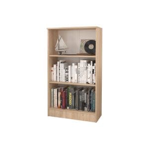 Biblioteca Flint, 2 Polite, Stejar Sonoma, 70 x 32 x 122 cm